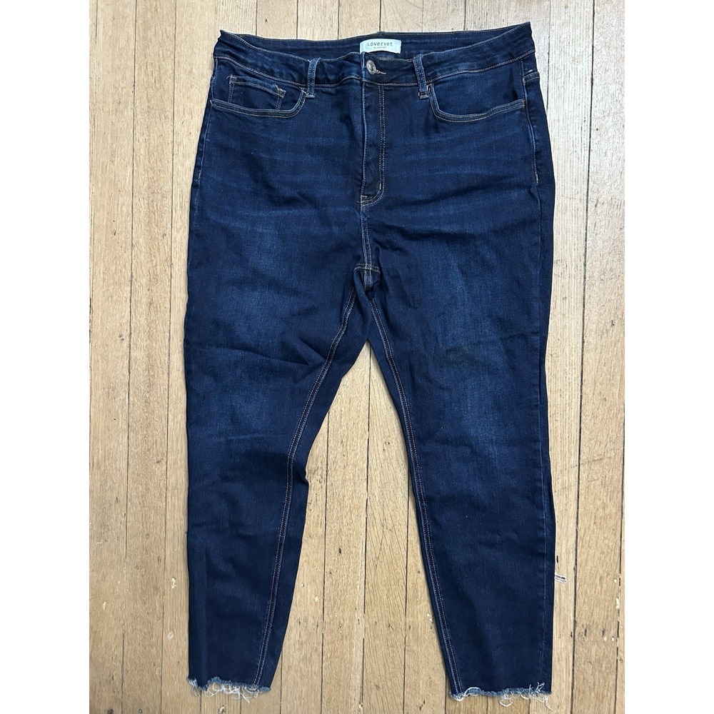 Lovervet by Vervet Wom 20W Rise Skinny Denim Blue Jeans LV-1208-P Raw Hem